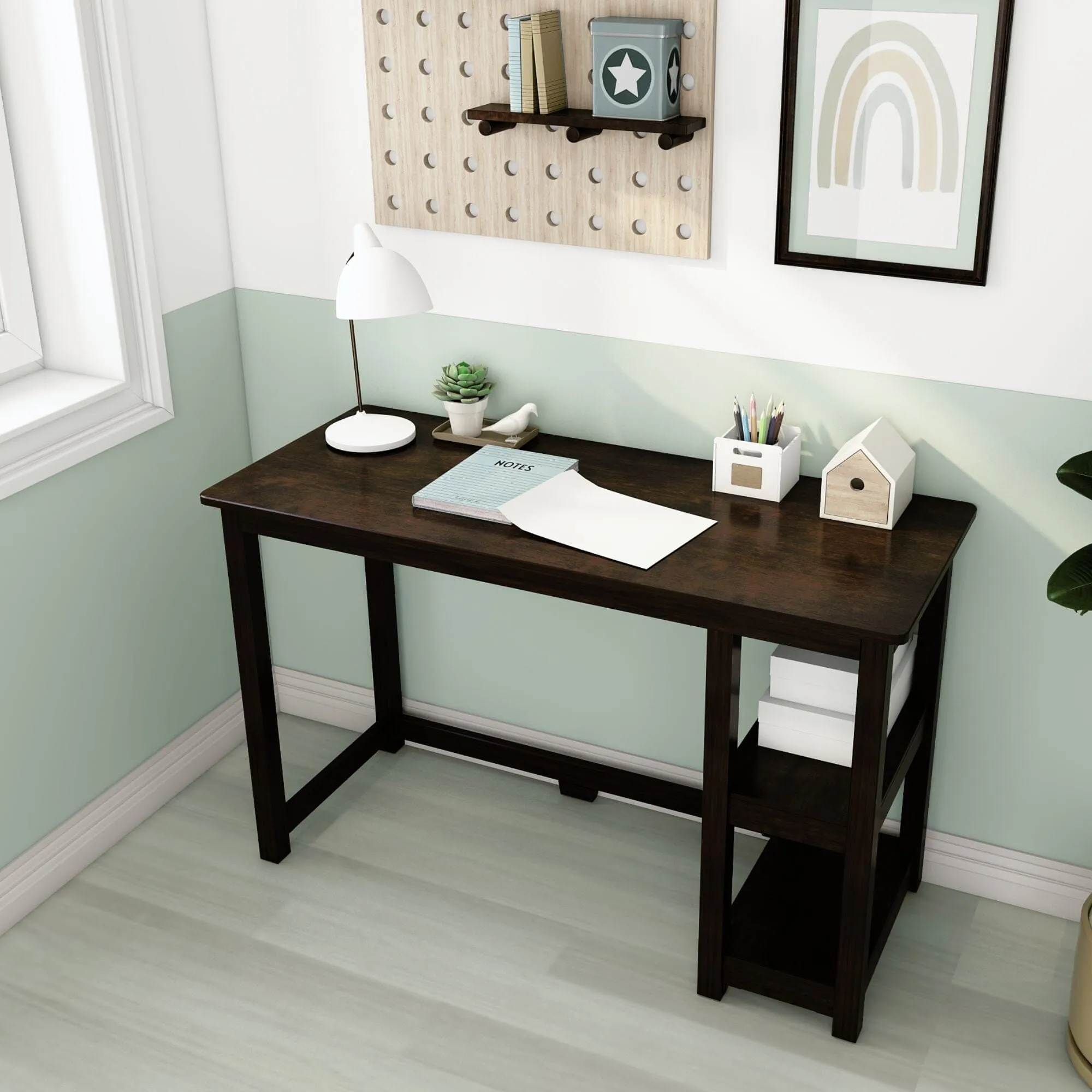 Desk with Shelves