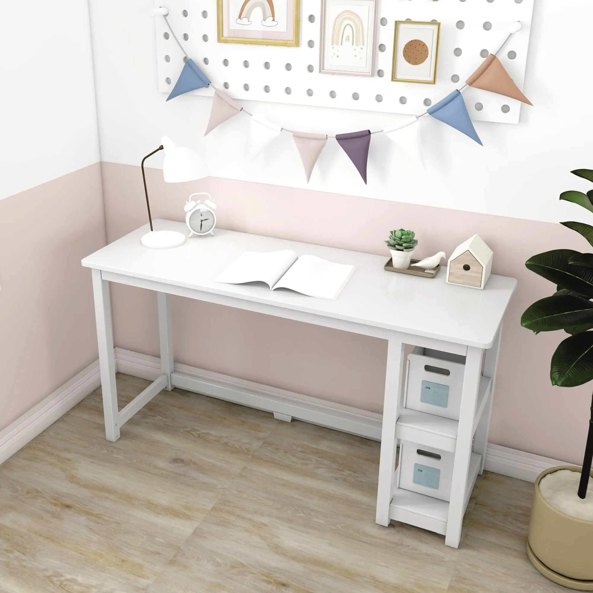 Desk with Shelves