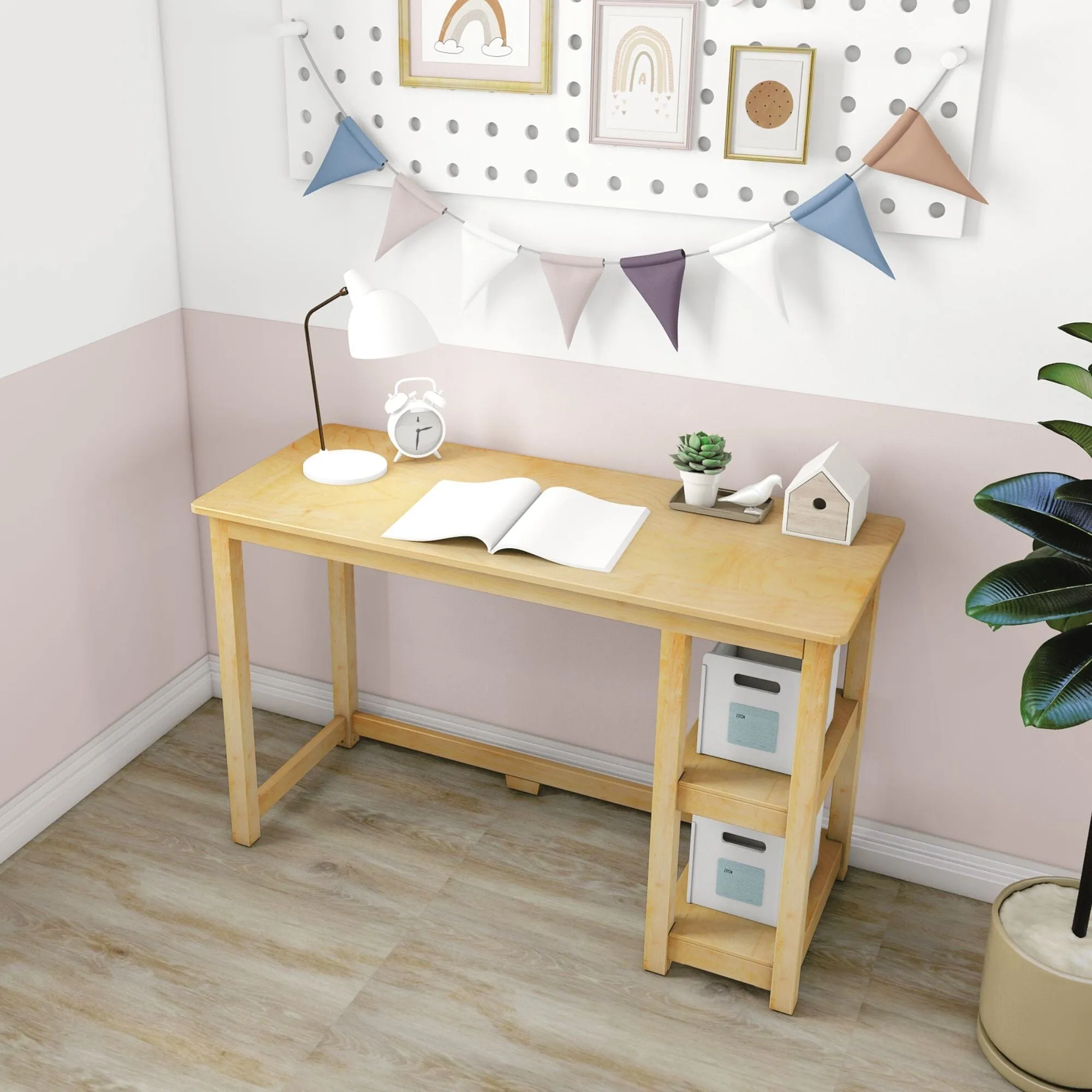 Desk with Shelves