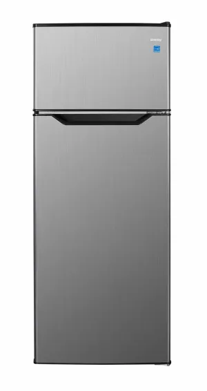 DPF074B2BSLDB6 Danby 7.4 cu. ft. Apartment Size Top Mount Fridge in Stainless Steel