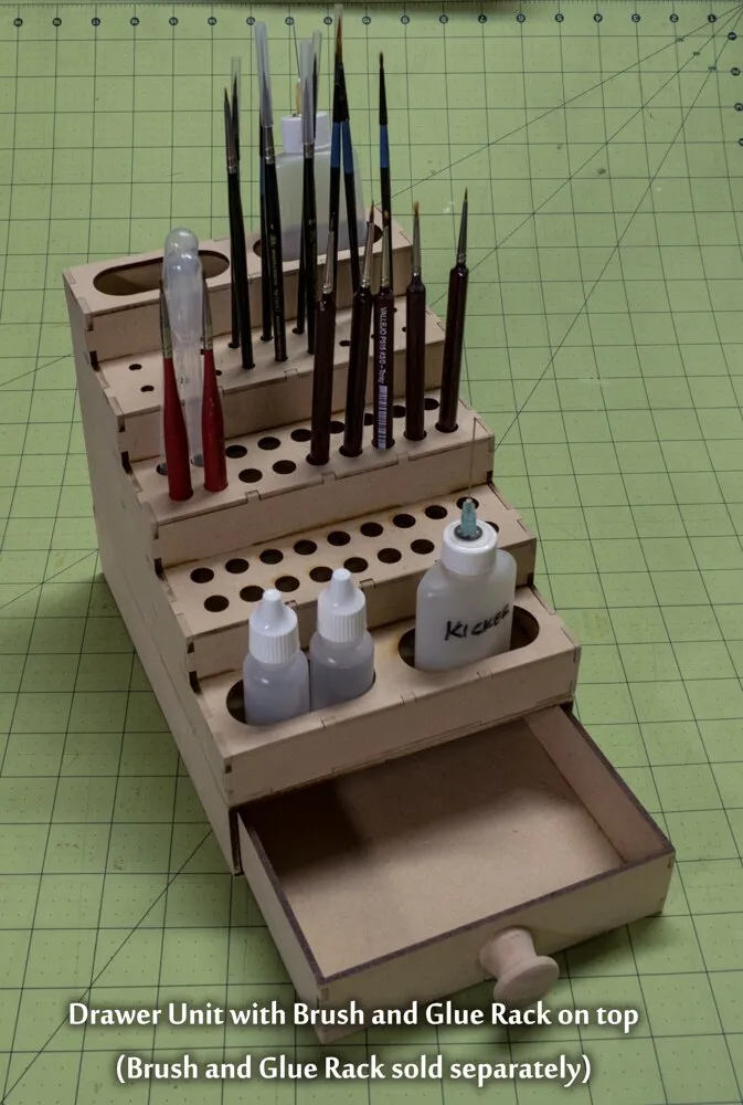 Drawer Add-On For Paint Brush and Glue Rack