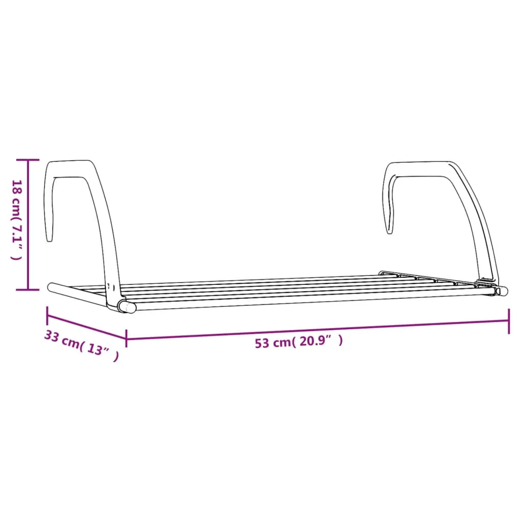 Drying Racks 2 pcs 53x33x18 cm Aluminium