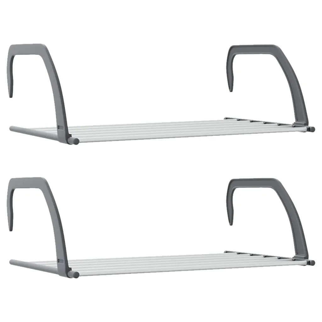 Drying Racks 2 pcs 53x33x18 cm Aluminium