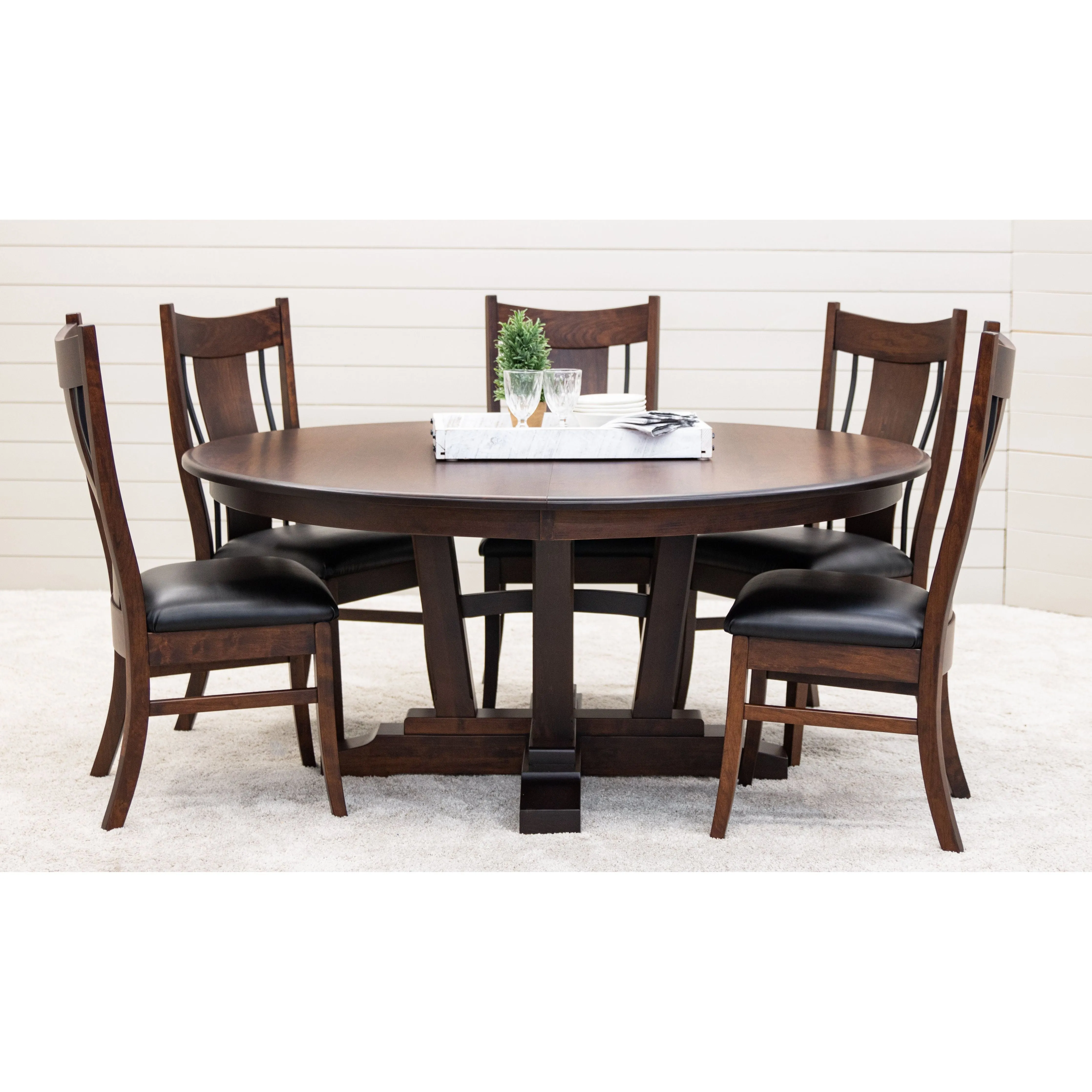 Eagle Side Dining Chair with Fabric Seat & Wrought Iron