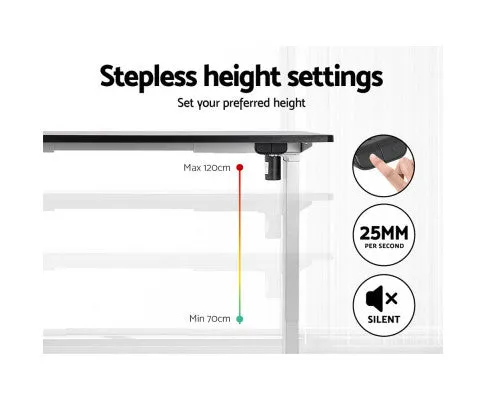 Electric Standing Desk Motorised Adjustable Sit Stand Desks White Black