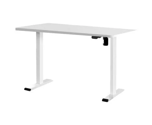 Electric Standing Desk Motorised Sit Stand Desks Table White 140cm