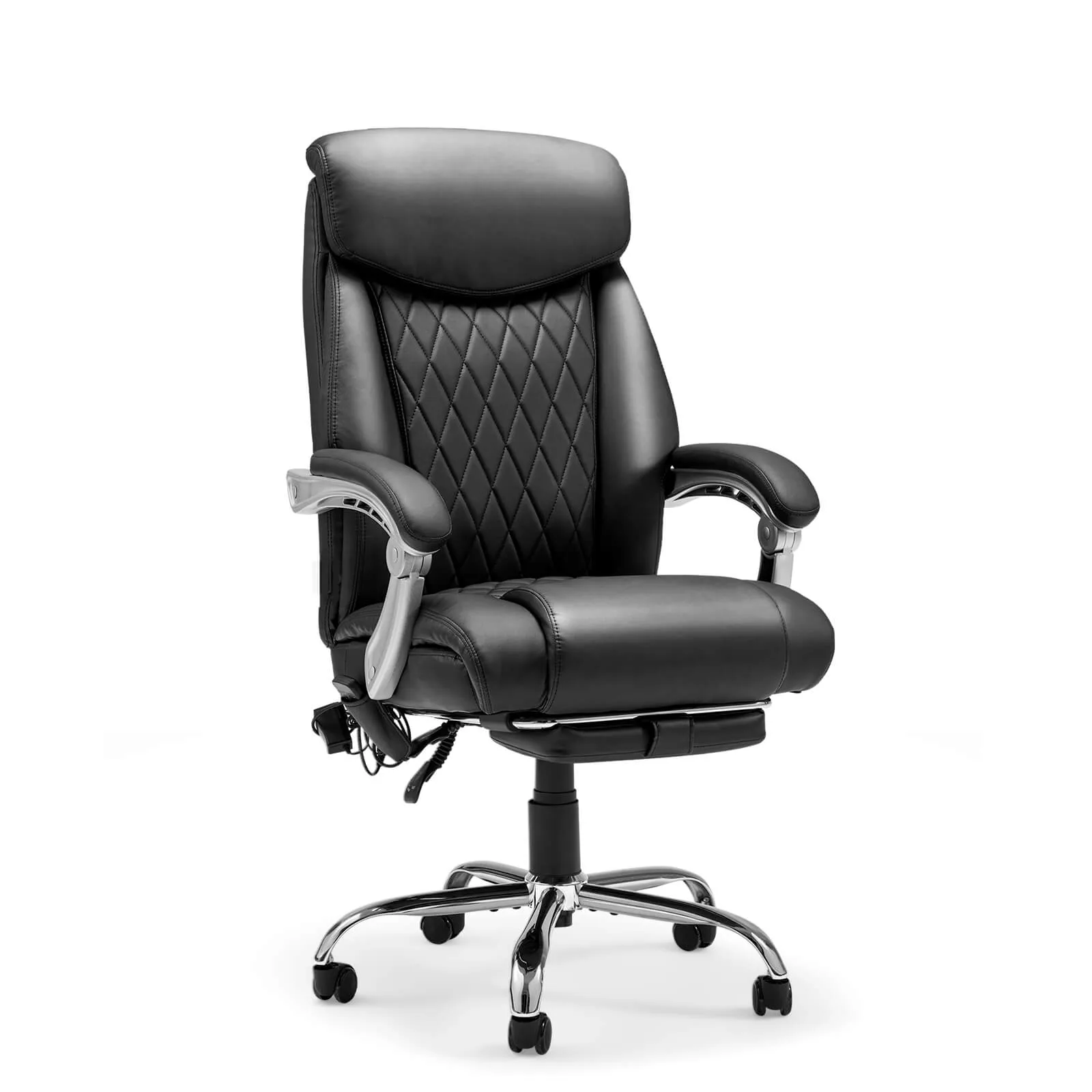 Executive Office Chair, Ergonomic Home Office Desk Chair Big and Tall with Heat and Massage, Black