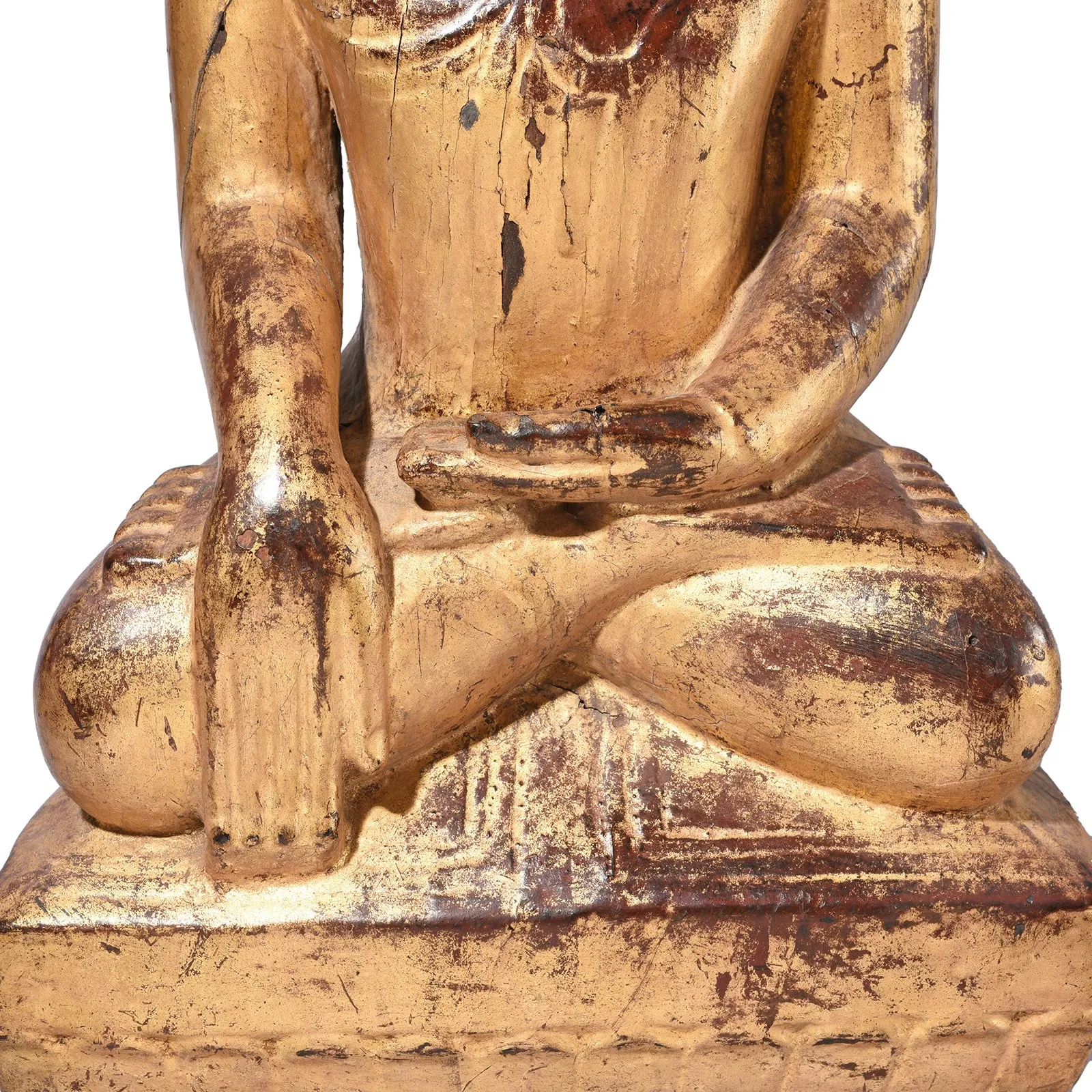 Gilt Teak Burmese Shan Buddha - Early 19th Century