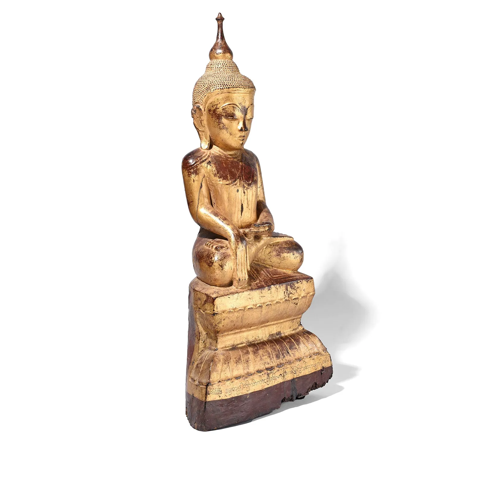 Gilt Teak Burmese Shan Buddha - Early 19th Century