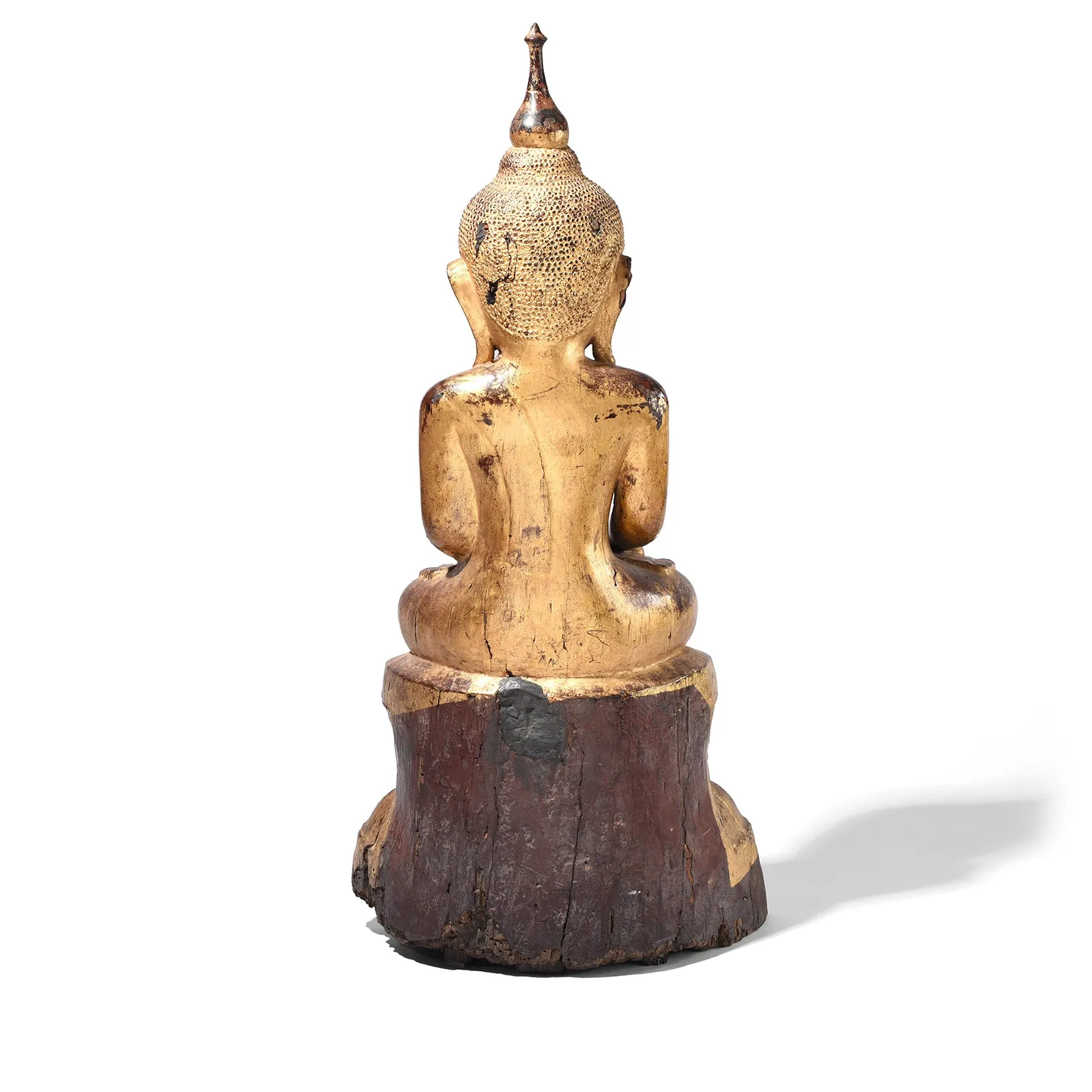 Gilt Teak Burmese Shan Buddha - Early 19th Century