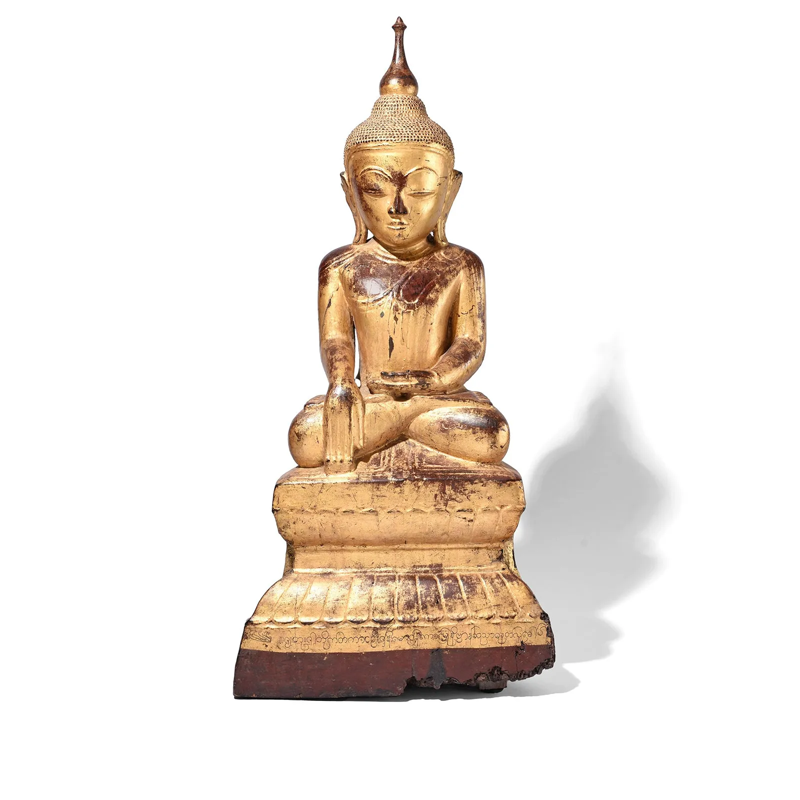 Gilt Teak Burmese Shan Buddha - Early 19th Century