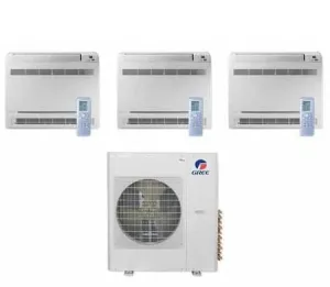 GREE Multi  Ultra Series 36,000 BTU 3-Zone Mini Floor Console 9K 9K 12K Ductless Mini-Split System