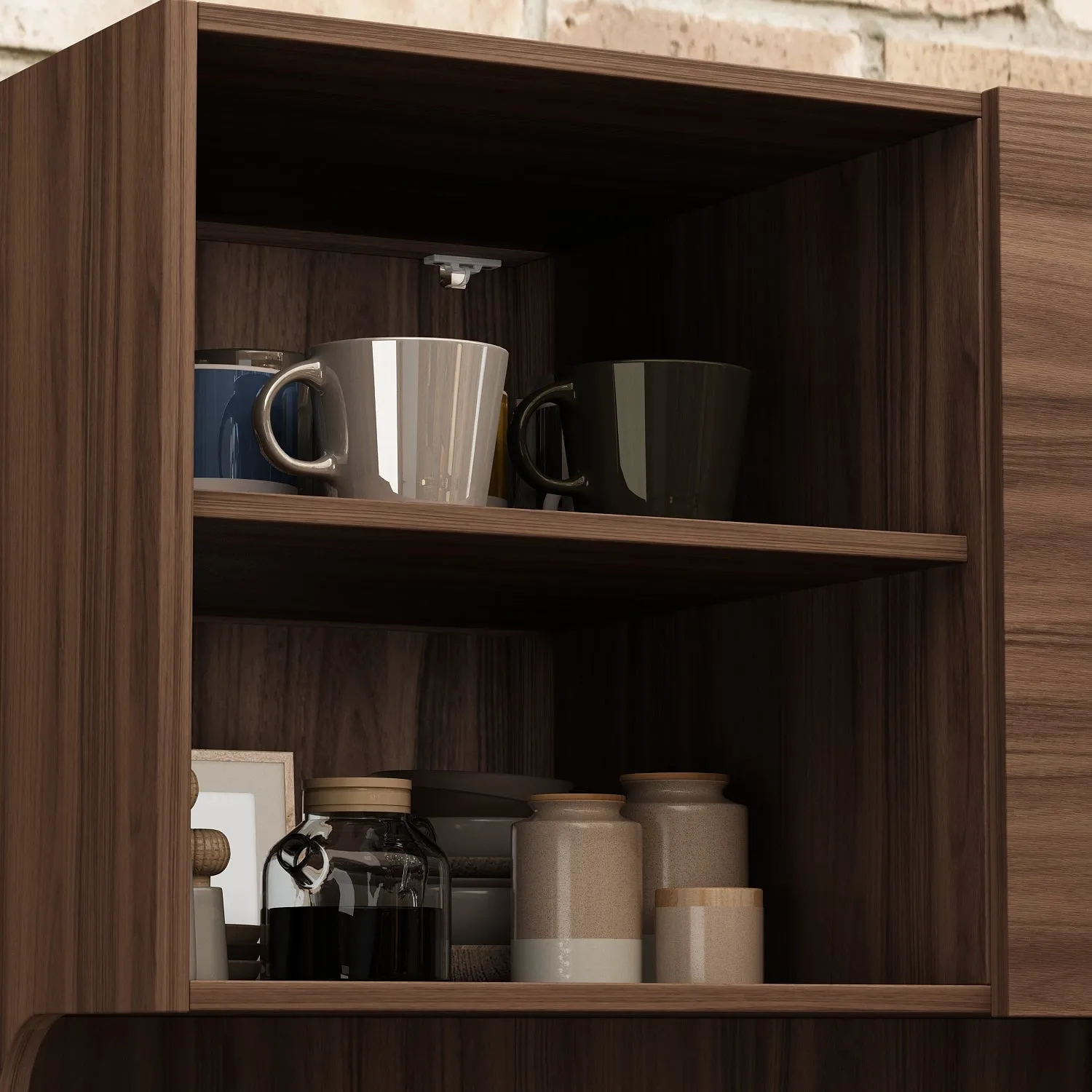 Kitchen Pantry Storage Cabinet Versatile Buffet Sideboard with Wine Storage and Drawers