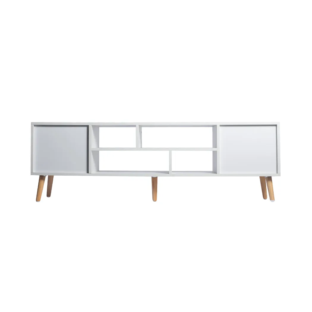 Levede TV Cabinet Entertainment Unit Stand Storage Drawers Wooden Shelf White