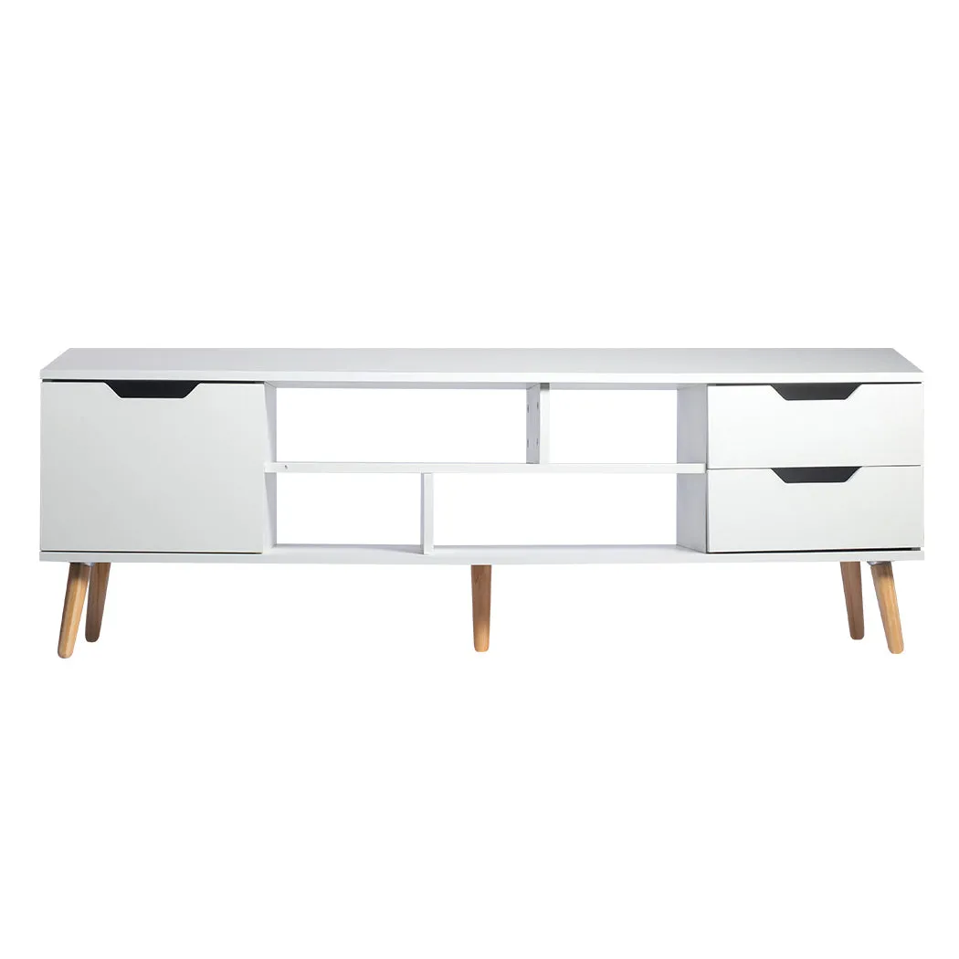 Levede TV Cabinet Entertainment Unit Stand Storage Drawers Wooden Shelf White