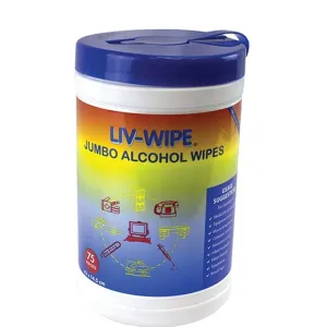 Liv-Wipe Jumbo Alcohol Wipes