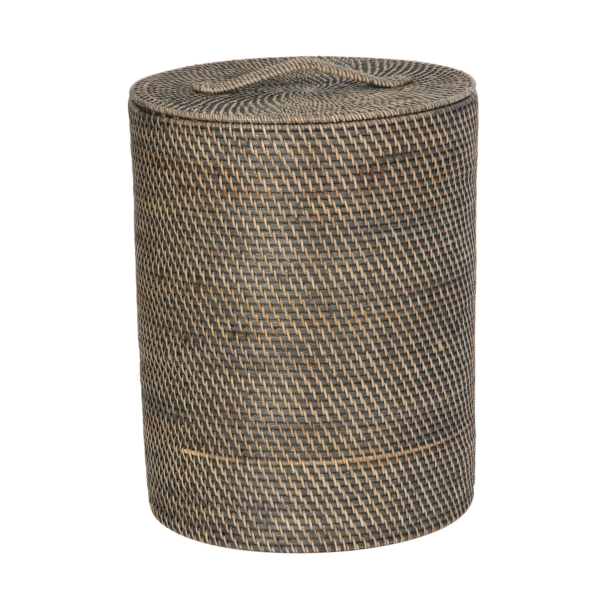 Loma Round Rattan Hamper with Liner, Apartment Size