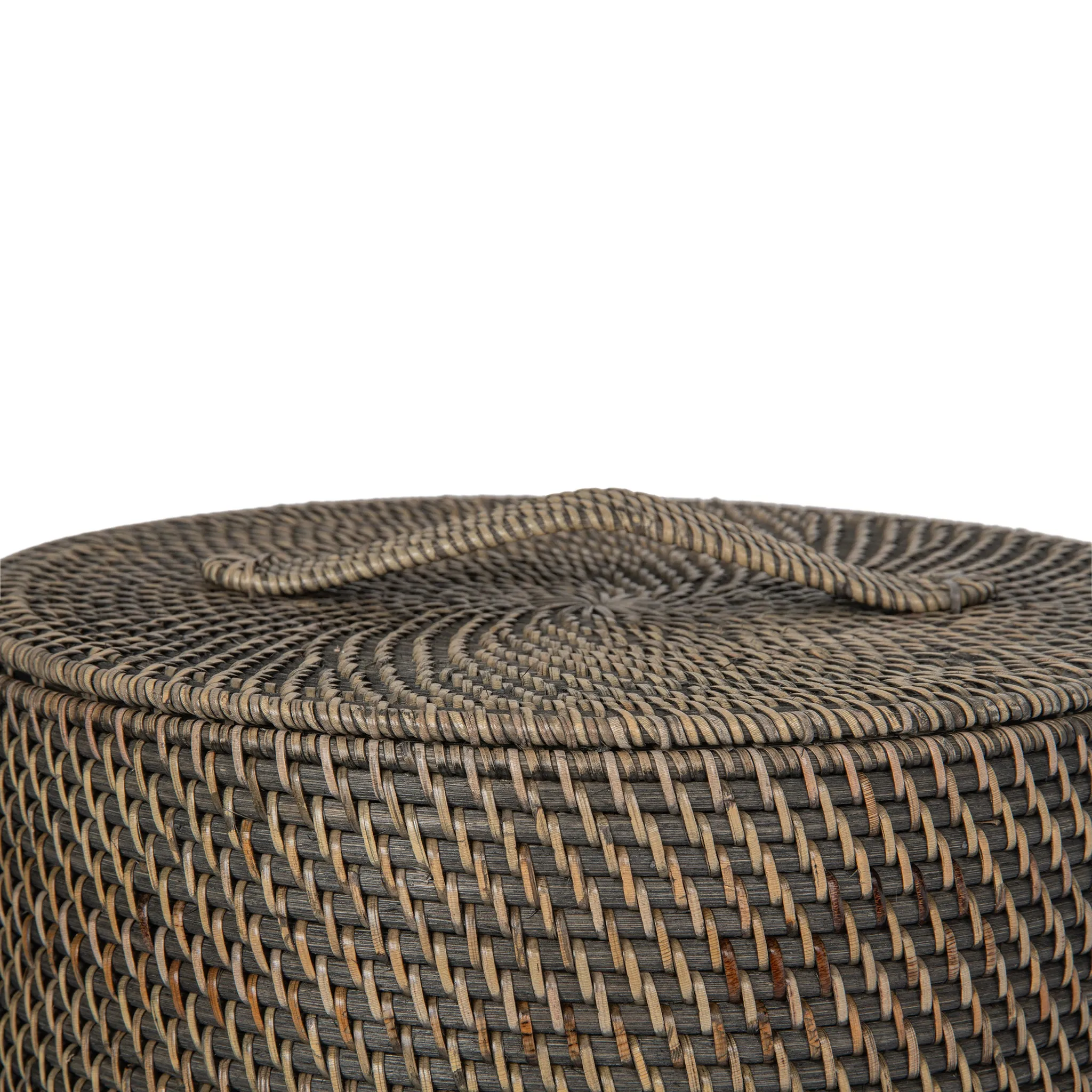 Loma Round Rattan Hamper with Liner, Apartment Size