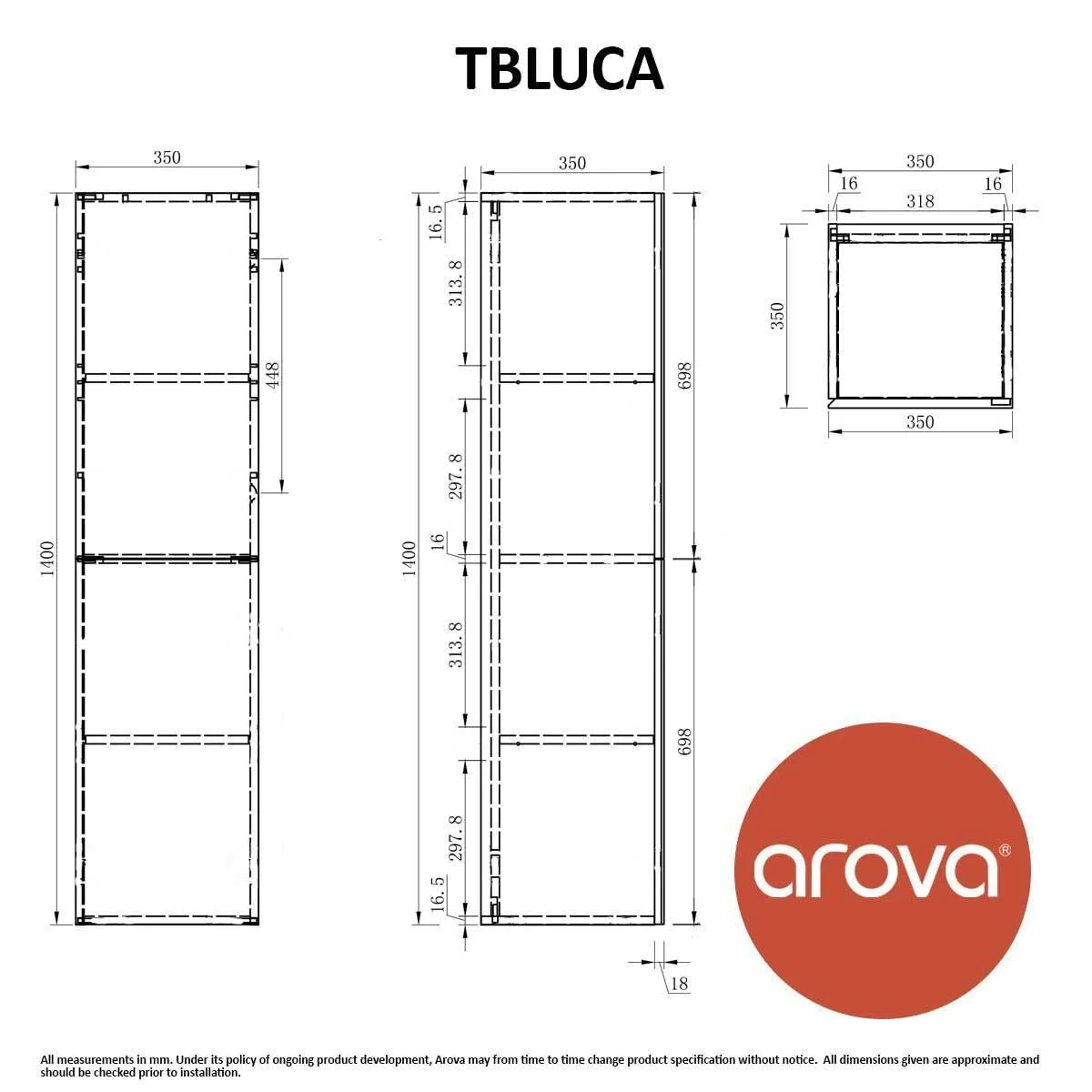 LUCA Tallboy Bathroom Cabinet