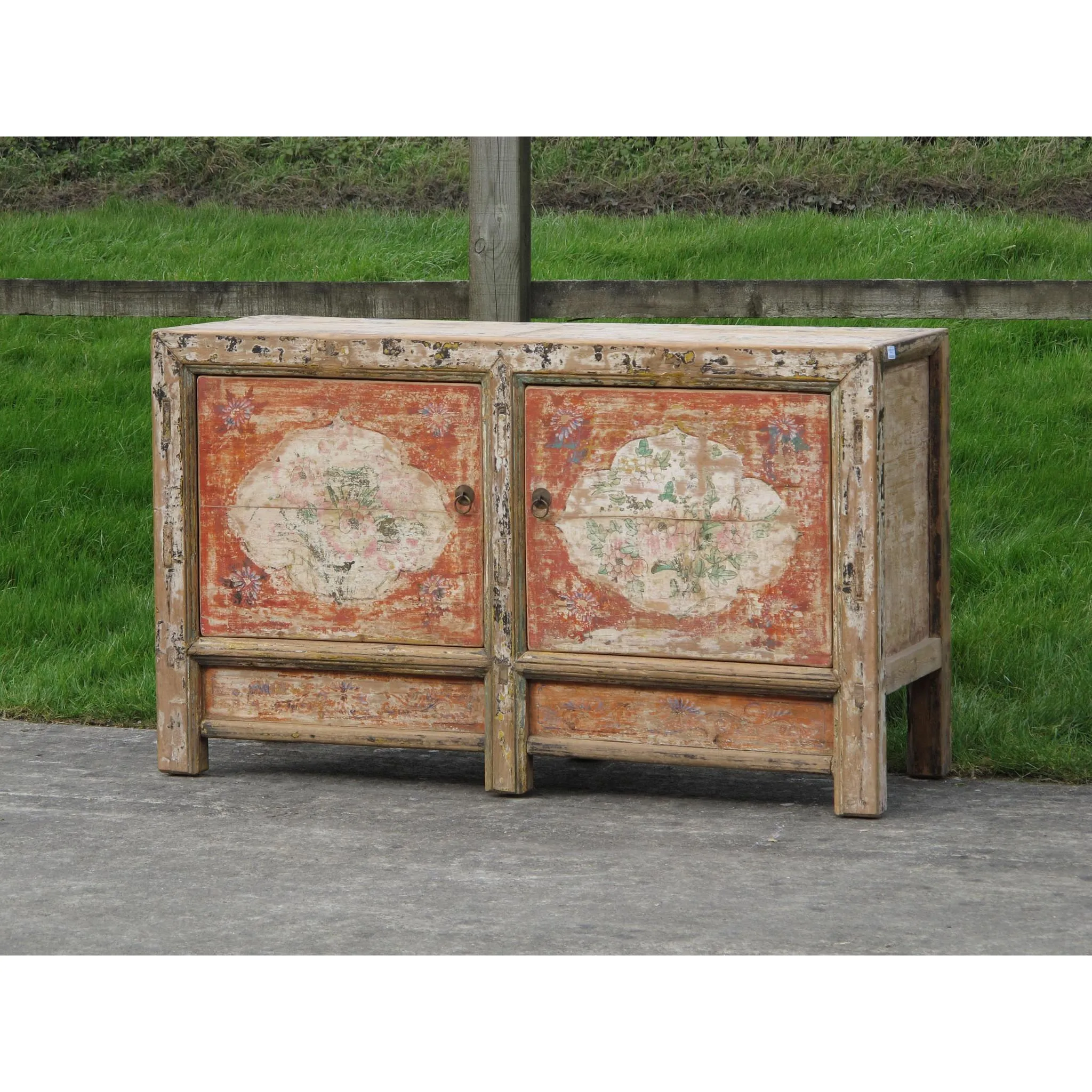 Mongolian 2 Drawer Elm Sideboard - 19thC