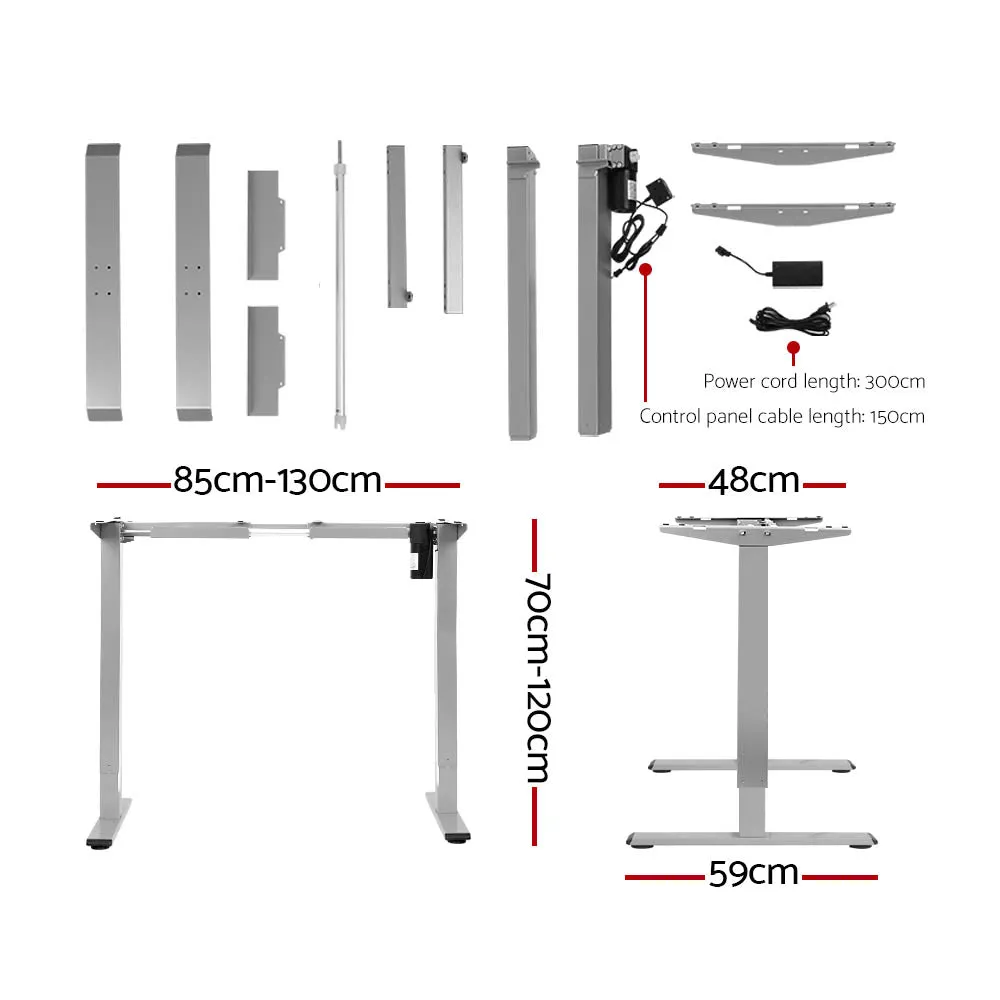 Motorised Height-Adjustable Sit Stand Desk, 120CM, Artiss