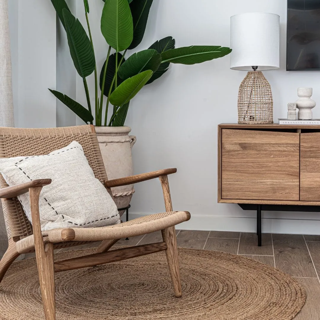 Oak Sideboard Cabinet | Natural 185x45x72cm