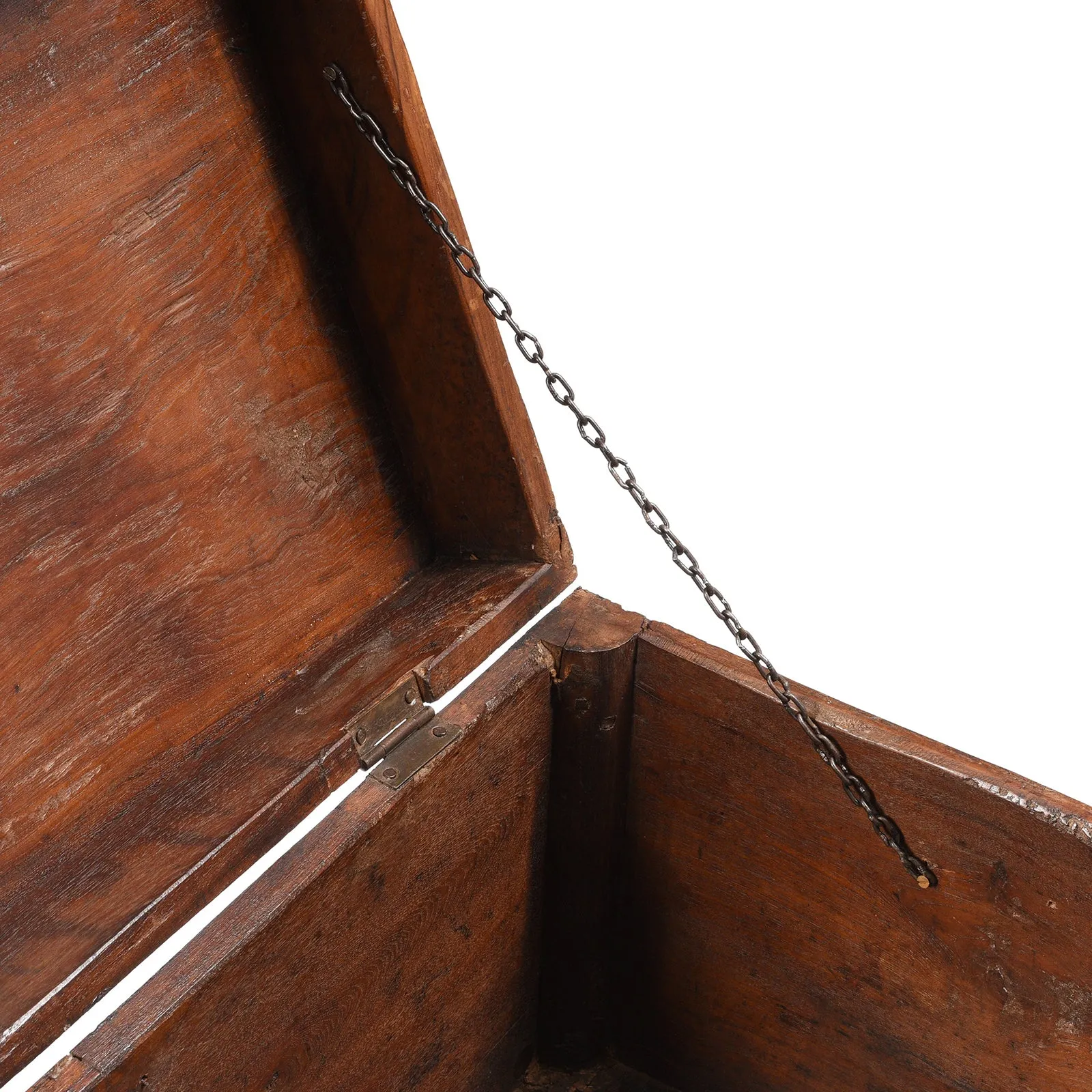 Old Indian Bone Inlay Teak Chest - Ca 1900