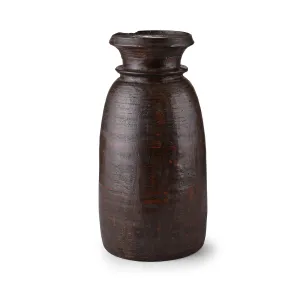 Old Neem Wood Milk Pot From Himachal - Ca 1920s