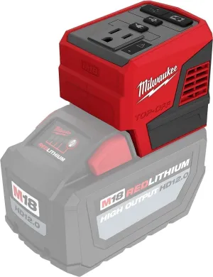 Open Box -  Milwaukee M18 18-Volt Lithium-Ion 175-Watt Powered Compact Inverter for M18 Batteries (Tool-Only)