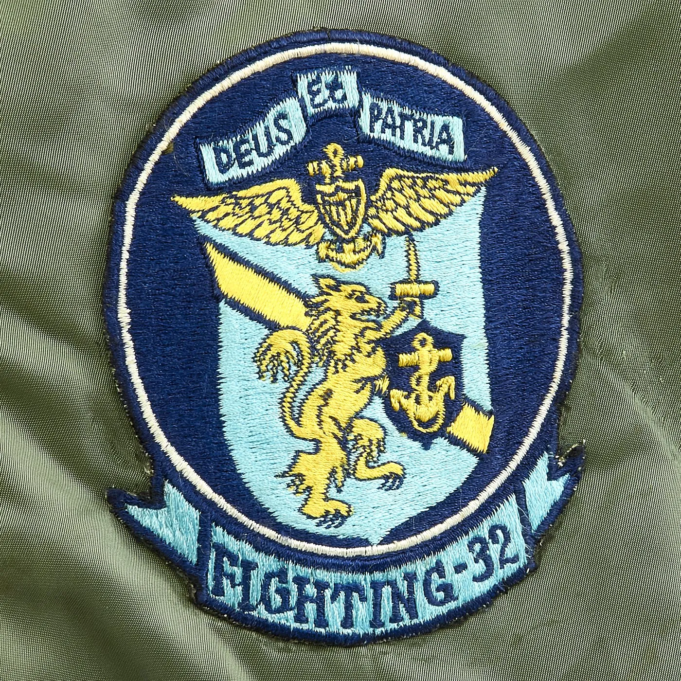 Original 1970s U.S. Navy Fighter Squadron 32 VF-32 MA1 Type Flight Jacket - The "Fighting Swordsmen"