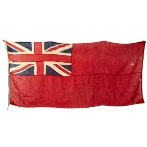 Original British WWII Era Post Union Act British Red Ensign Naval Flag - 90” x 41”