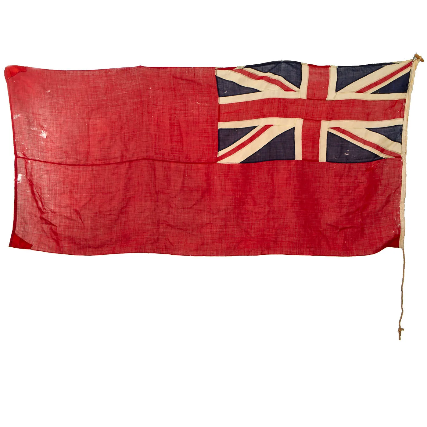 Original British WWII Era Post Union Act British Red Ensign Naval Flag - 90” x 41”