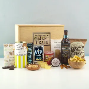 Personalised Get Well Soon Man Crate