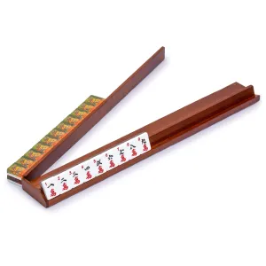 Red Cedar Wooden Mahjong Game Racks with Pushers, 18" - Set of 4