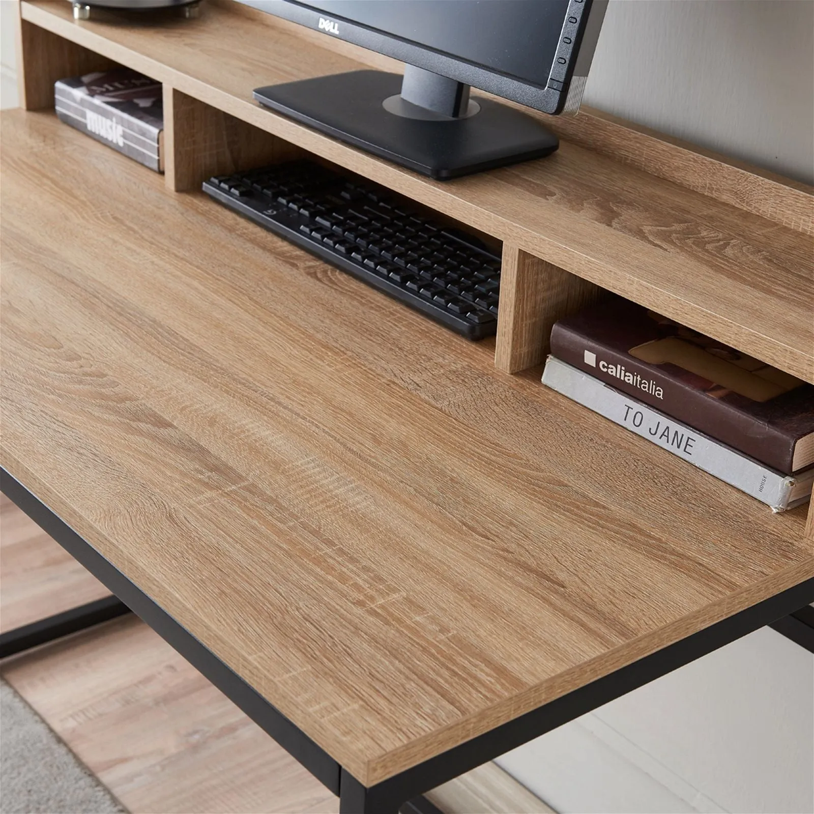 Sally Office Desk 1200, Light Oak by Woodstock™