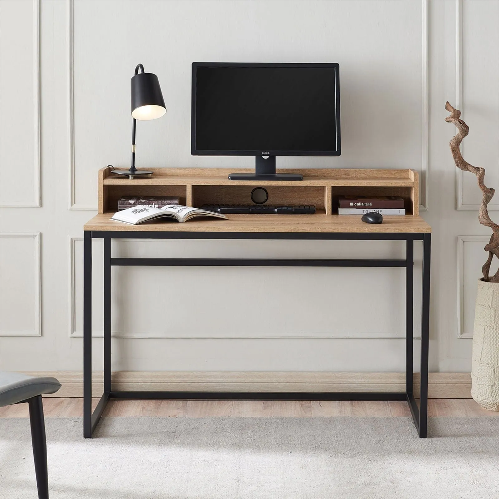 Sally Office Desk 1200, Light Oak by Woodstock™