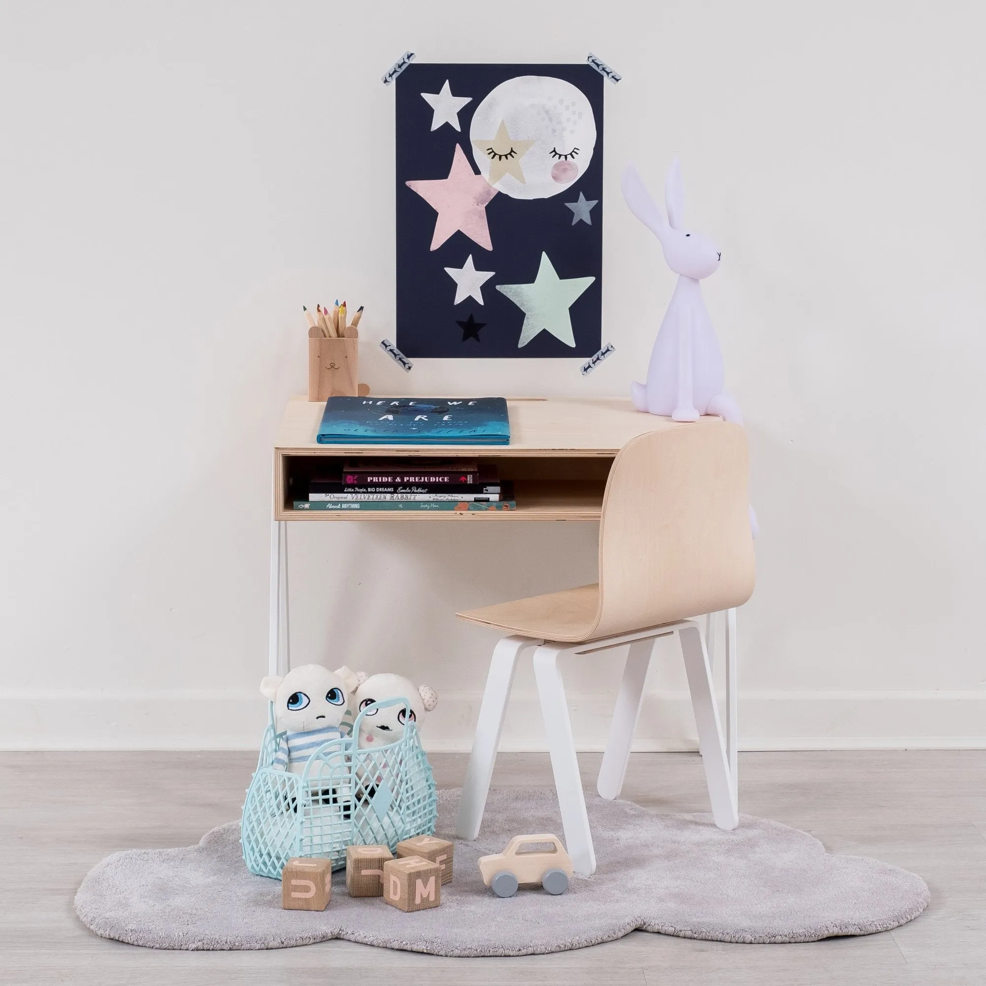 Sample Sale - Kids Desk and Chair Set - White