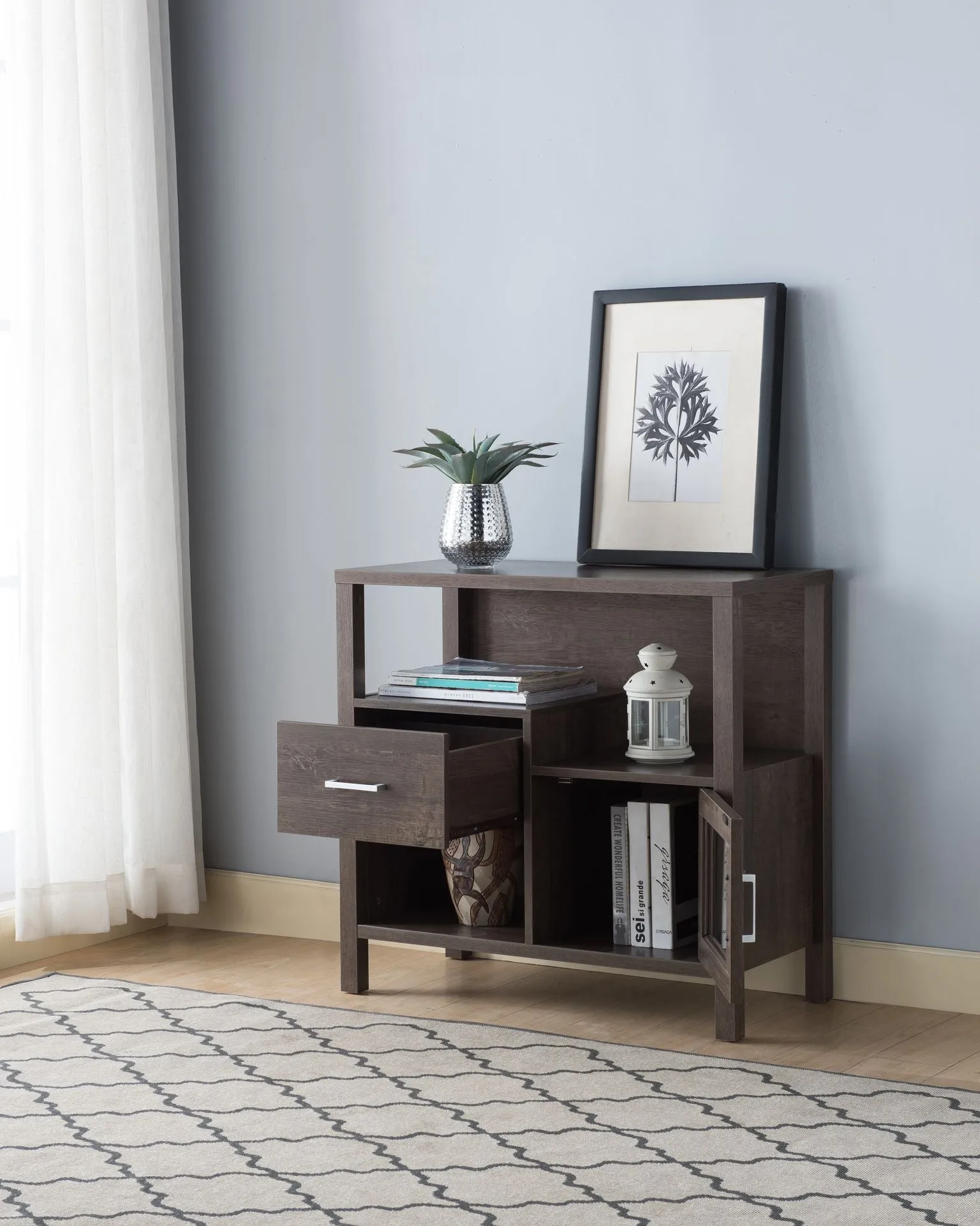 Storage Cabinet - Walnut Oak