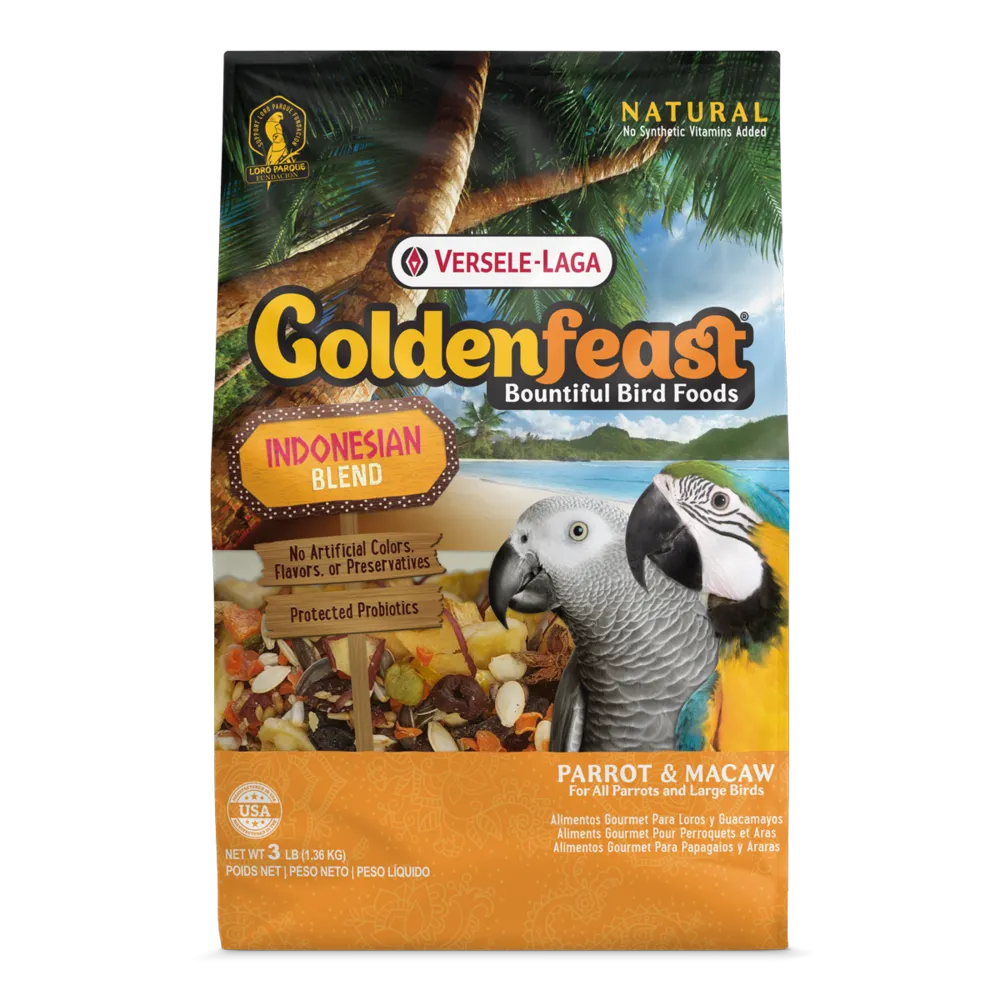 Versele-Laga Golden Feast Indonesian Blend for All Parrots & Large Birds 1.36kg