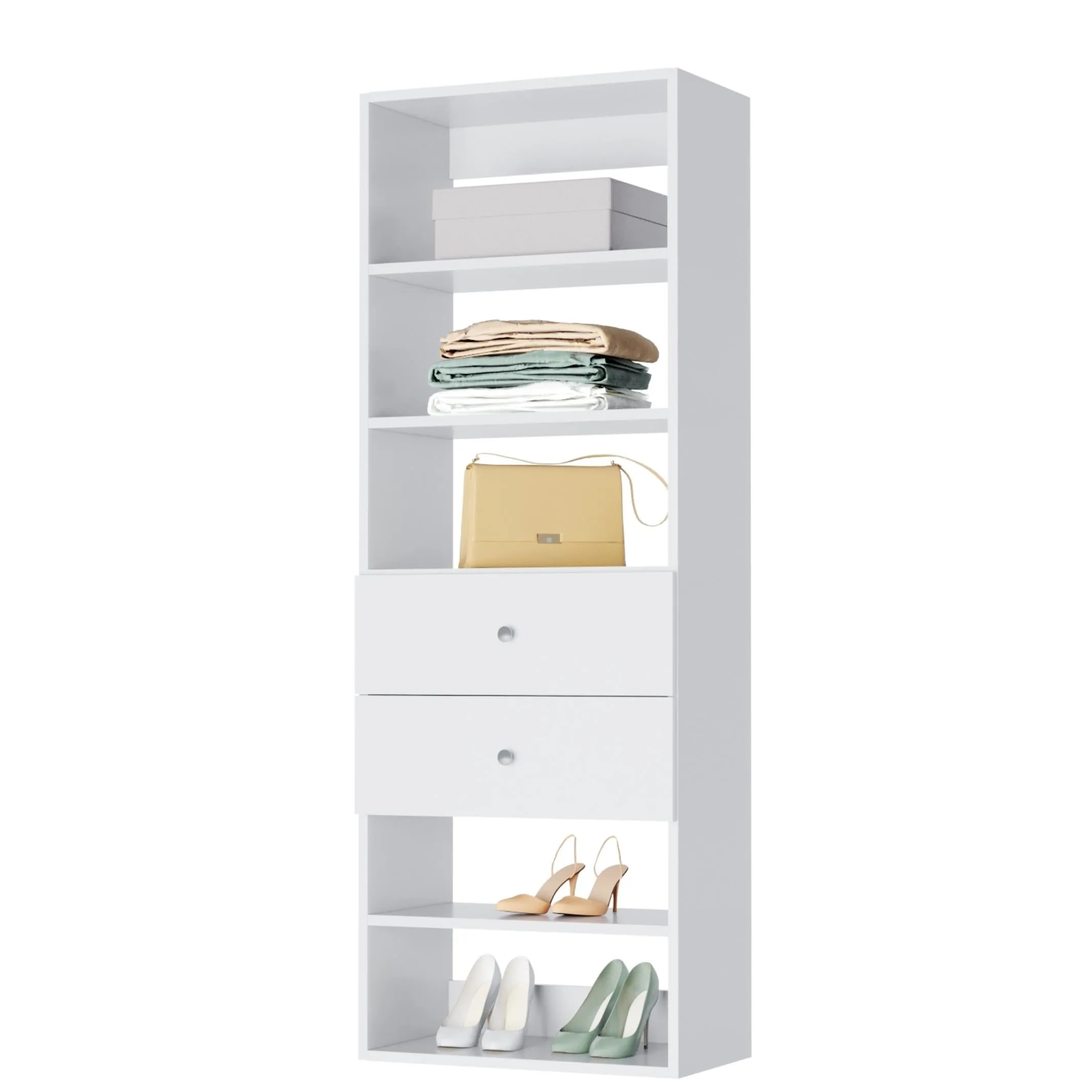 Vista 2 Drawer Shelf Tower