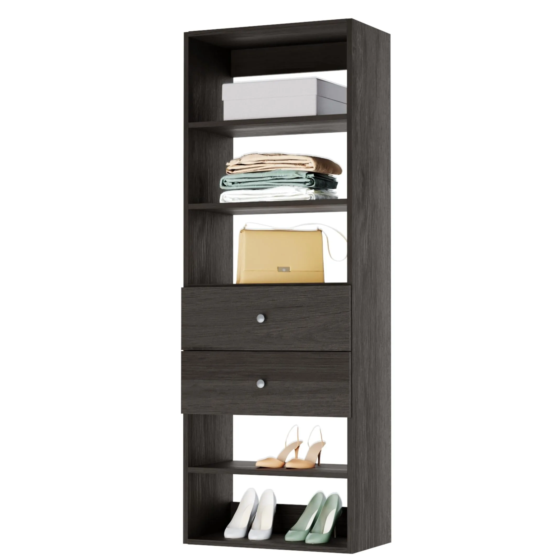 Vista 2 Drawer Shelf Tower