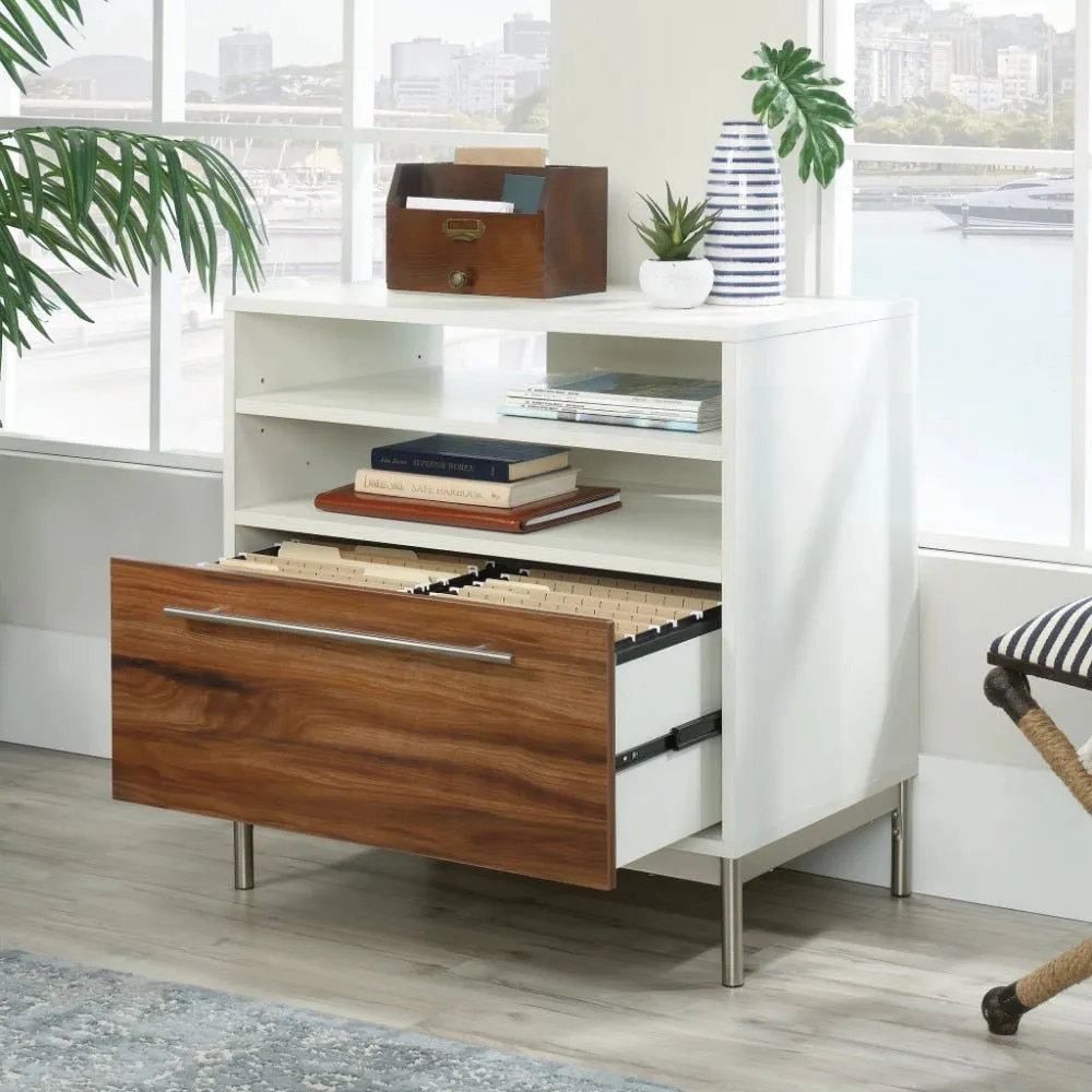 Vista Key Lateral File Cabinet - Pearl Oak Finish