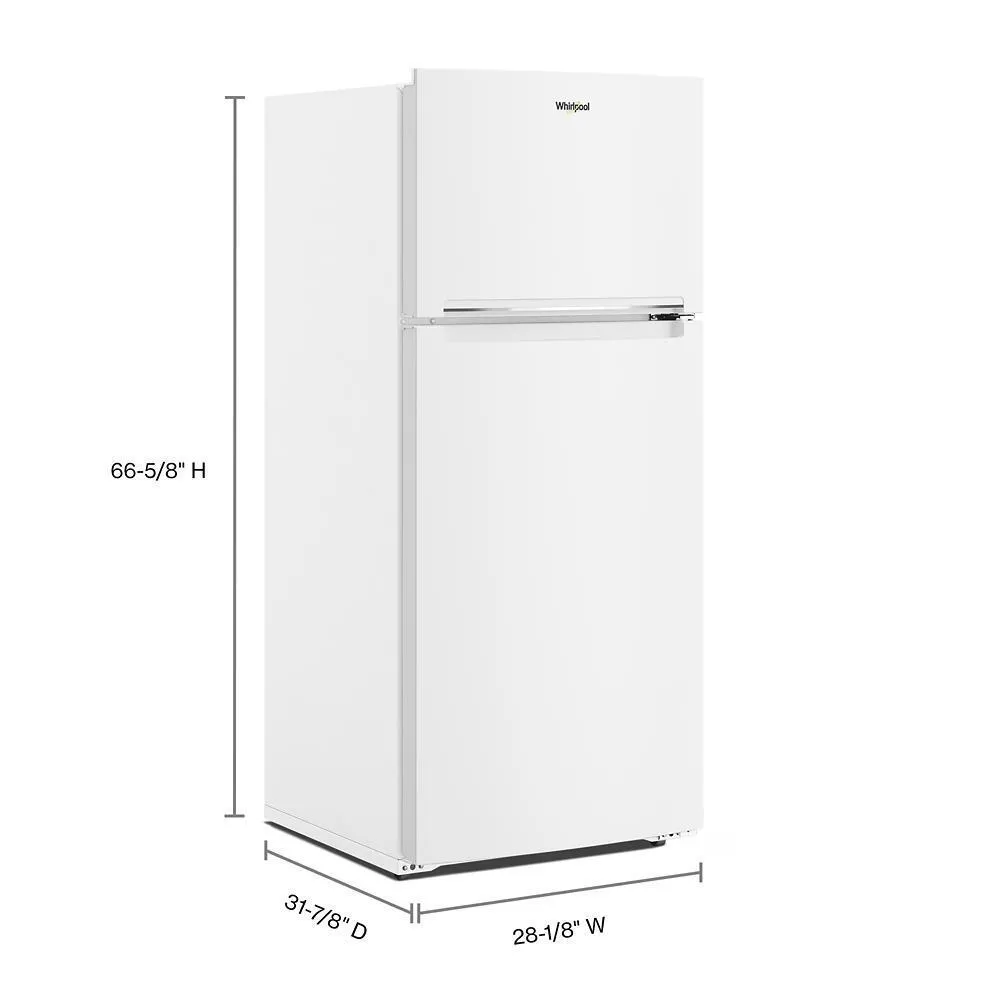 Whirlpool WRTX5028PW 28-inch Wide Top-Freezer Refrigerator - 16.3 Cu. Ft.