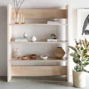 Wooden 3 Shelf Open Standard Design Cabinet ( With Complementary Coaster ) By Miza