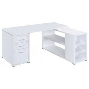 Yvette L-shape Office Desk White